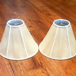 Pair of Grassclothe lamp shades